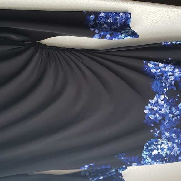 Ralph Lauren Floral Black and Blue Dress - Picture 3 of 5